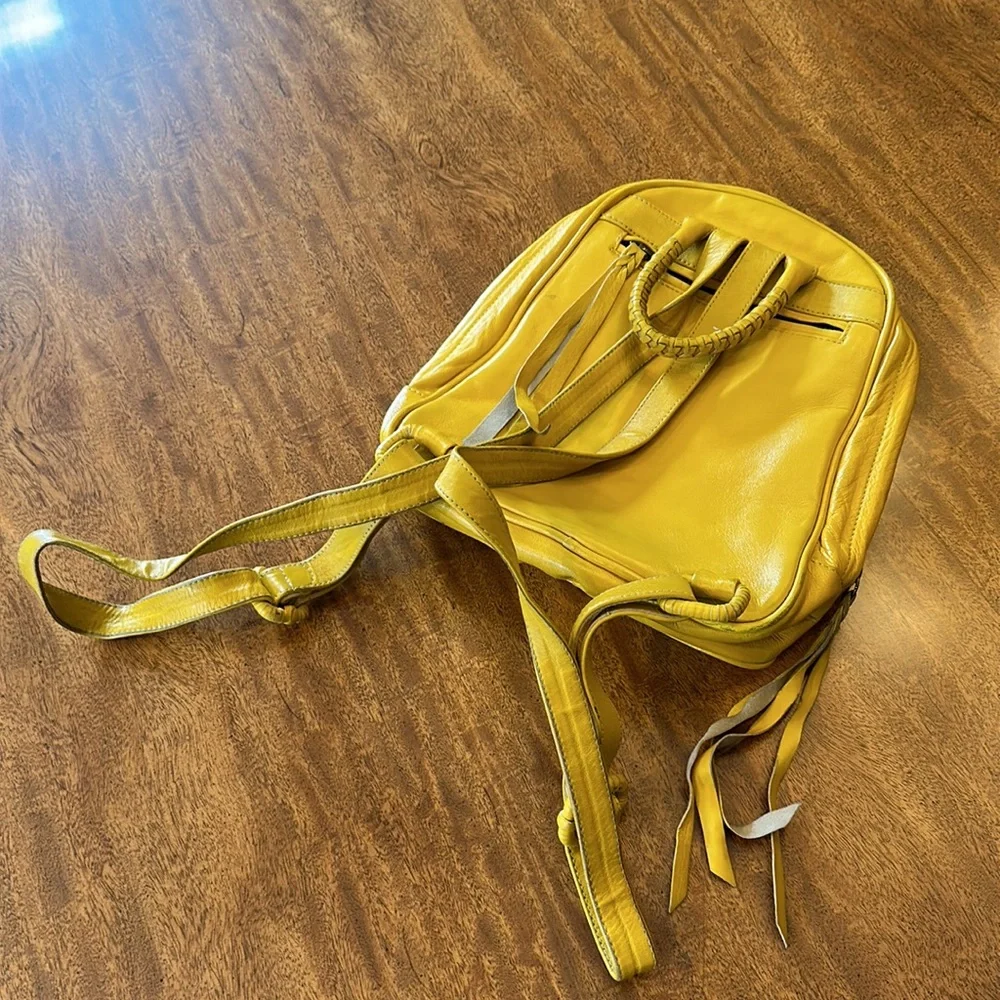 Cleobella Mini Yellow Strip Backpack - Picture 5 of 13